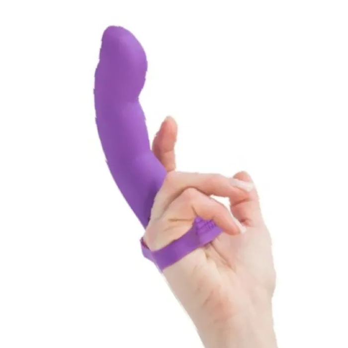 Vibrators Simple and True Silicone GSpot Finger Extender Purple BMS Enterprises