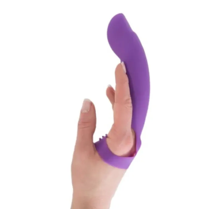 Vibrators Simple and True Silicone GSpot Finger Extender Purple BMS Enterprises