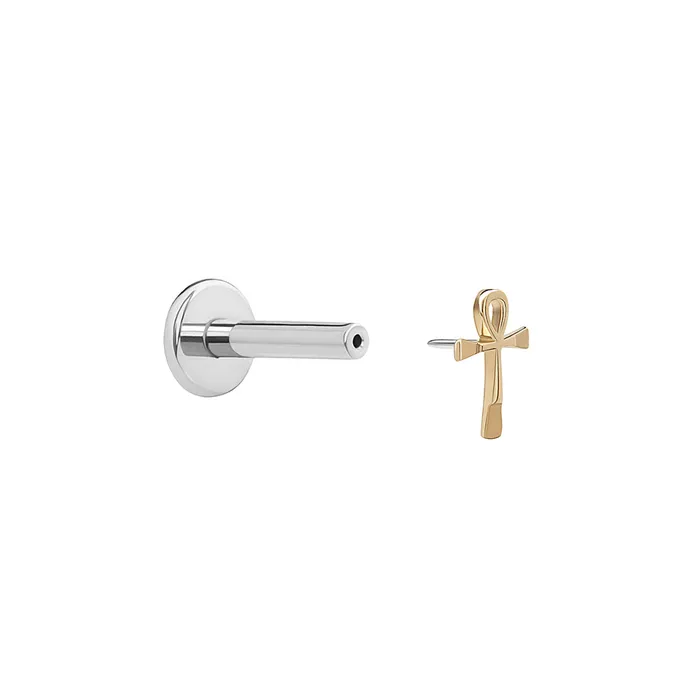 Vibrators Tilum 14kt Yellow Gold Ankh Threadless Top Price Per 1 Tilum