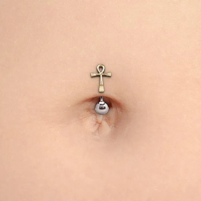 Vibrators Tilum 14kt Yellow Gold Ankh Threadless Top Price Per 1 Tilum