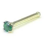 Vibrators Tilum 14kt Yellow or White Gold 15mm PRECIOUS STONE Nose Bone 20g Tilum
