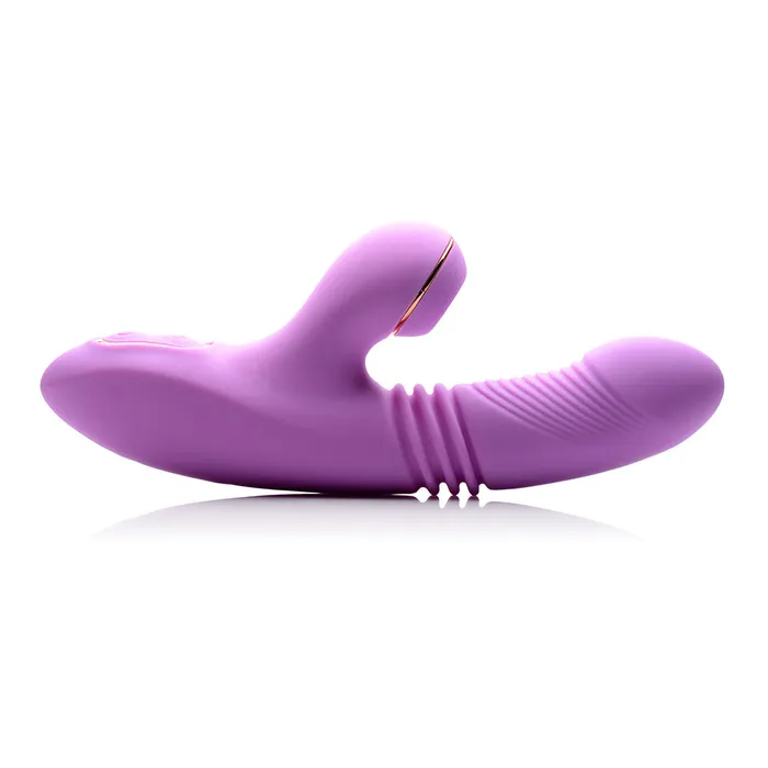 Vibrators XR Brands Shegasm Thrusting Clitoral Air Pulsation Rabbit Vibrator Purple