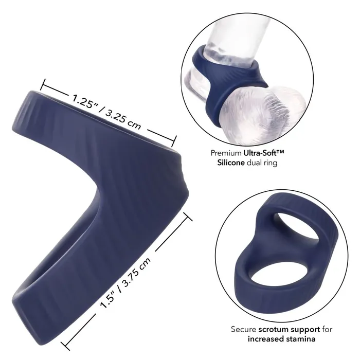 Viceroy Max Thick Dual Cock Ring for Penis Testicles CalExotics Male Sex Toys