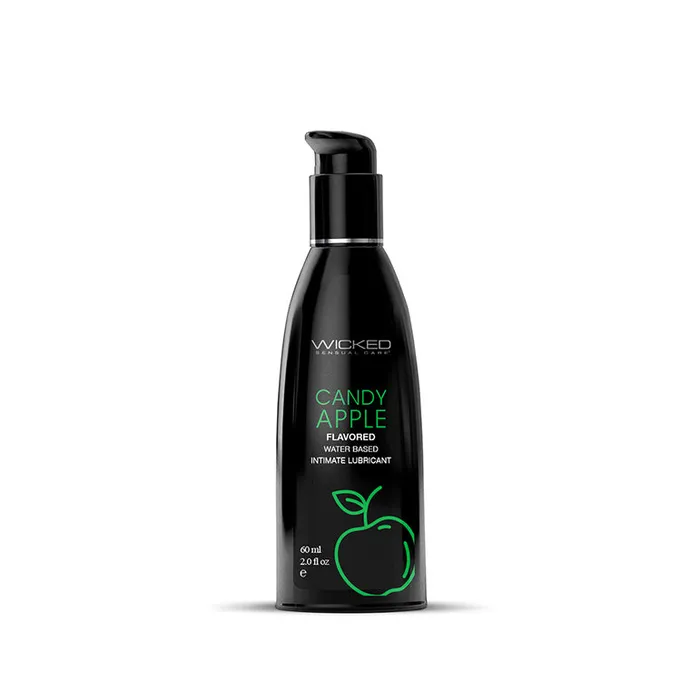 Wicked Lubes Lubricants Wicked Aqua Candy Apple Flavored Water Based Lubricant 2 oz