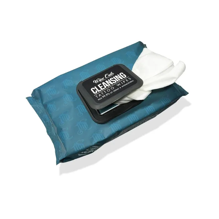 Wipe Outz Cleansing Tattoo Wipes Pack of 40 Painful Pleasures Male Sex Toys