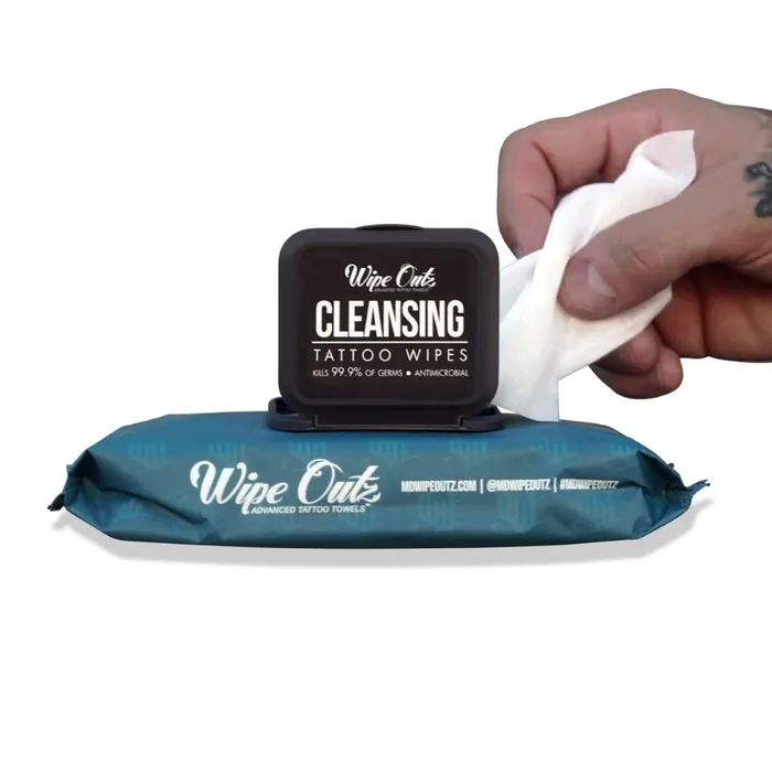 Wipe Outz Cleansing Tattoo Wipes Pack of 40 Painful Pleasures Male Sex Toys