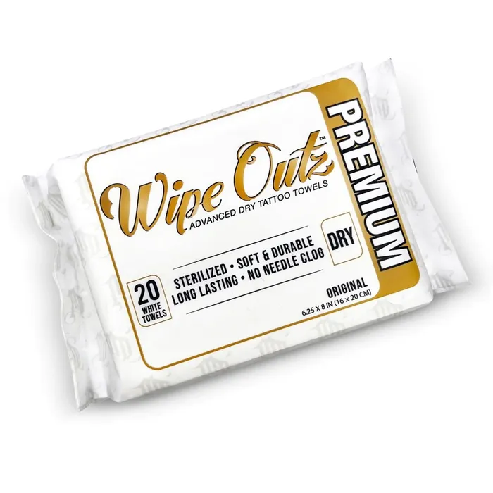 WipeOutz Vibrators Wipe Outz Premium Dry White Tattoo Towels