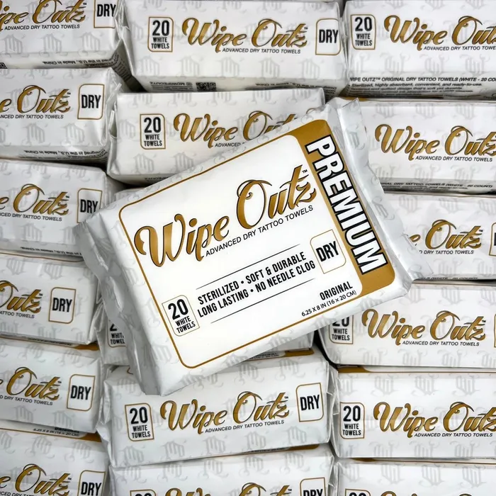 WipeOutz Vibrators Wipe Outz Premium Dry White Tattoo Towels