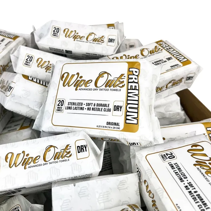 WipeOutz Vibrators Wipe Outz Premium Dry White Tattoo Towels
