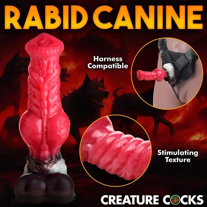 XR Brands Female Sex Toys Cujo Canine Werewolf Silicone Dildo with Knot