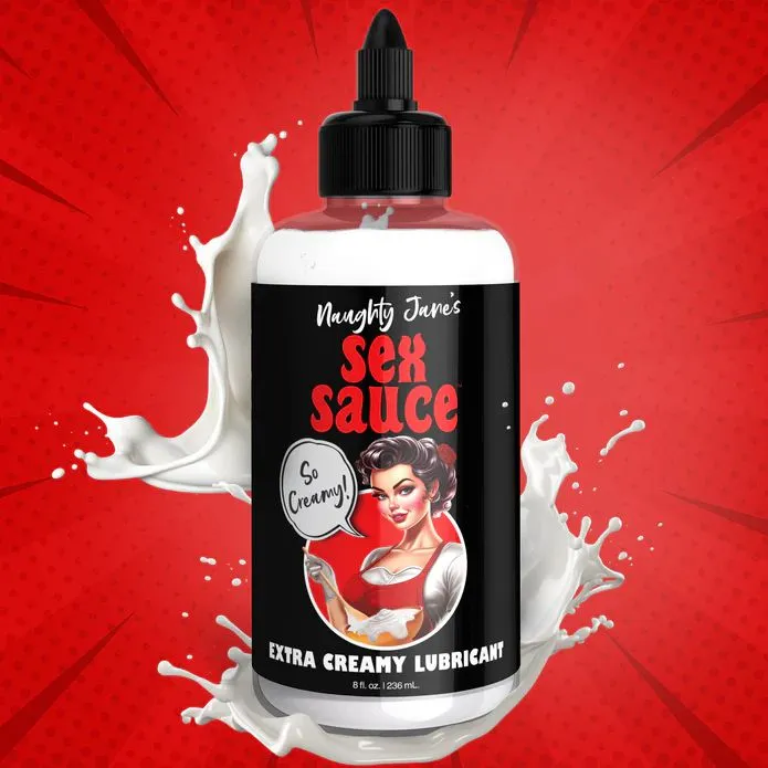 XR Brands Sexual Health Wellbeing Naughty Janes Creamy Cum Sex Sauce Lubricant 8oz