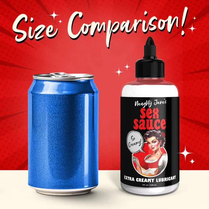 XR Brands Sexual Health Wellbeing Naughty Janes Creamy Cum Sex Sauce Lubricant 8oz