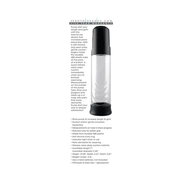 Zero Tolerance Pump Start Black Zero Tolerance Anal